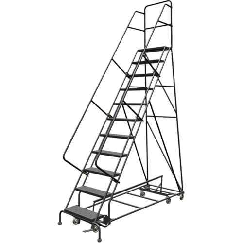 &eacute;chelles roulantes multidirectionnelles, 11 marches, Largeur de la marche 24", Hauteur de la plateforme 110", Acier Air Extreme Inc.