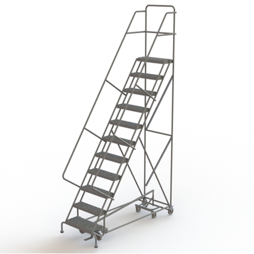 &eacute;chelles roulantes multidirectionnelles, 11 marches, Largeur de la marche 24", Hauteur de la plateforme 110", Acier Air Extreme Inc.