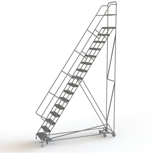 &eacute;chelles roulantes multidirectionnelles, 16 marches, Largeur de la marche 24", Hauteur de la plateforme 160", Acier Air Extreme Inc.