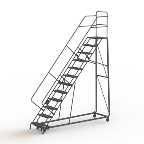 Heavy Duty Safety Slope Ladder, 12 Steps, Perforated, 50° Incline, 120" High Air Extreme Inc.