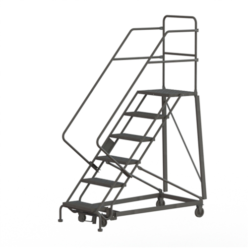Heavy Duty Safety Slope Ladder, 6 Steps, Serrated, 50° Incline, 60" High Air Extreme Inc.