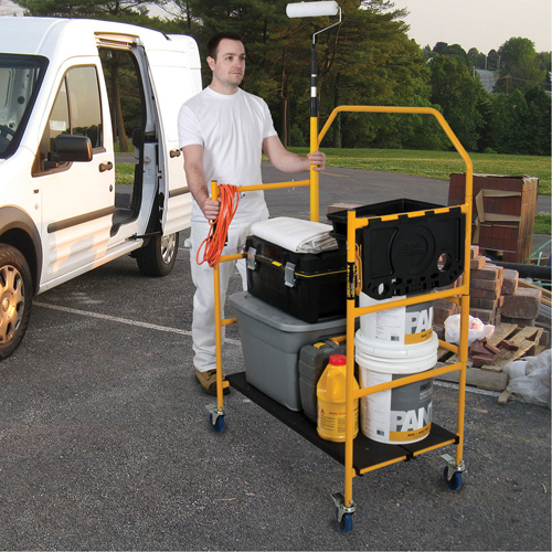 nsemble d'&eacute;chafaudage &agrave; montant de s&eacute;curit&eacute; & tablette pour outils de 4' Jobsite Series, Cadre Acier, 49-1/2" p x 57-3/4" h Air Extreme Inc.