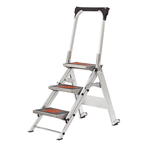 Safety Stepladder with Bar & Tray, 2.2', Aluminum, 300 lbs. Capacity, Type 1A Air Extreme Inc.