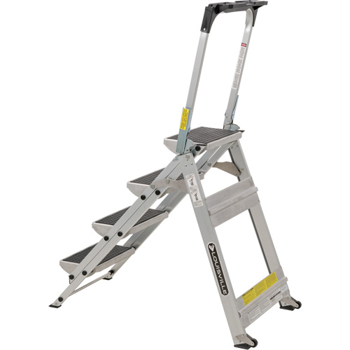 Tilt & Roll Step Stool Ladder, 4 Steps, 44.25" x 22.13" x 59" High Air Extreme Inc.