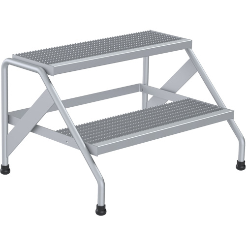 Aluminum Step Stand, 2 Step(s), 32-13/16" W x 24-9/16" L x 20" H, 500 lbs. Capacity Air Extreme Inc.