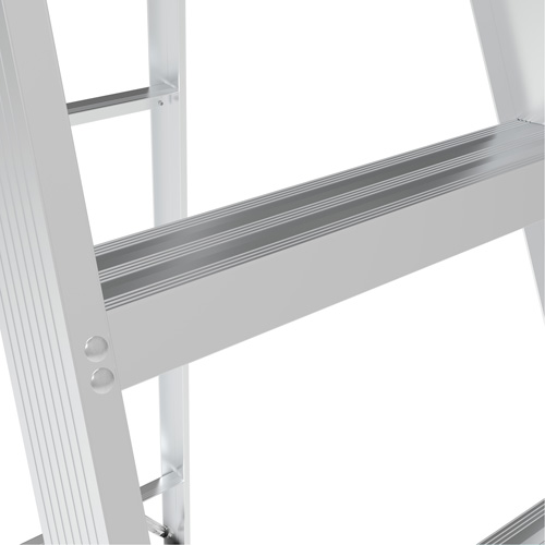 Step Ladder with Paint Tray, 4', Aluminum, 200 lbs. Capacity, Type 3 Air Extreme Inc.