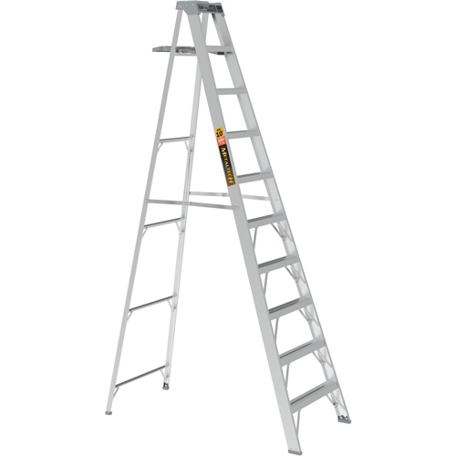 Step Ladder with Paint Tray, 10', Aluminum, 225 lbs. Capacity, Type 2 Air Extreme Inc.