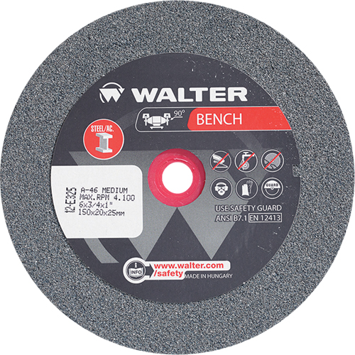 Meules pour rectifieuses d'&eacute;tabli, 6" x 3/4", Arbre de 1", 1 Air Extreme Inc.