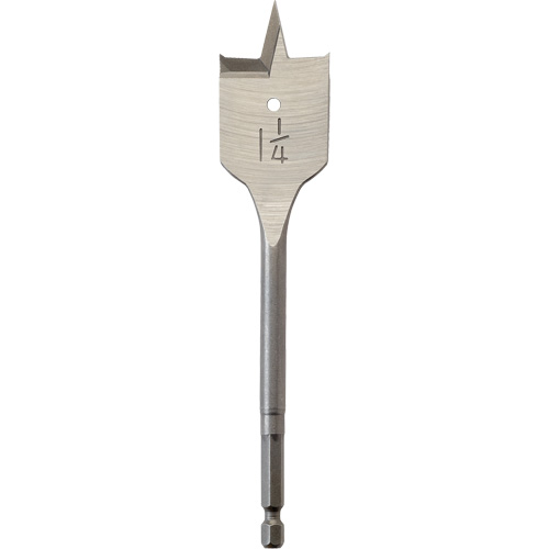 Flat Boring Bit, 1-1/4" Diameter, 1/4" Hex Shank, 6" Length Air Extreme Inc.