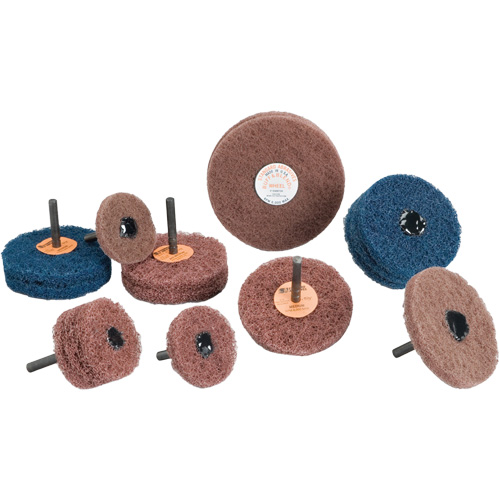 Standard Abrasives Buff & Blend Wheel, 3" Dia. x 1/4" W, 1/4" Arbor, Aluminum Oxide Air Extreme Inc.
