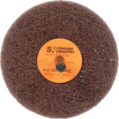 Standard Abrasives Buff & Blend Wheel, 3" Dia. x 1" W, 1/4" Arbor, Aluminum Oxide Air Extreme Inc.