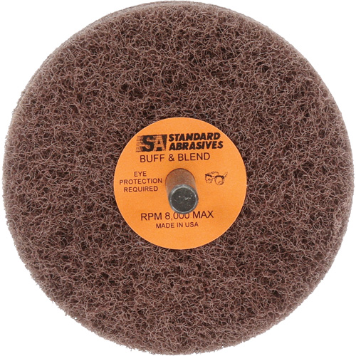 Standard Abrasives Buff & Blend Wheel, 3" Dia. x 2" W, 1/4" Arbor, Aluminum Oxide Air Extreme Inc.