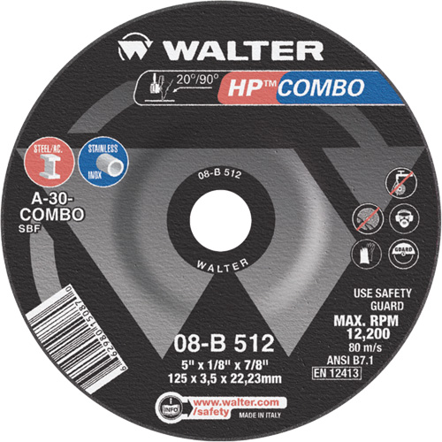 Meule combin&eacute;e HP Combo &agrave; moyeu d&eacute;port&eacute;, 5" x 1/8", Arbre de 7/8", Type 27 Air Extreme Inc.
