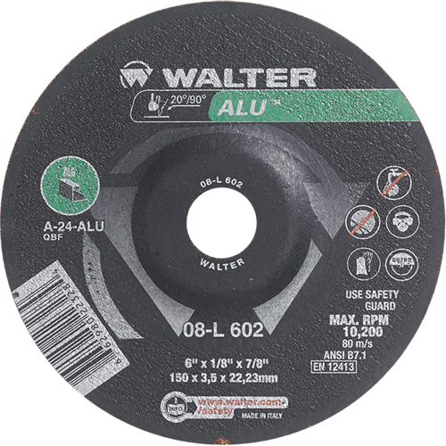 Depressed Centre Grinding Wheels - Aluminium Type 27, 6" x 1/8", 7/8" Arbor, Type 27 Air Extreme Inc.
