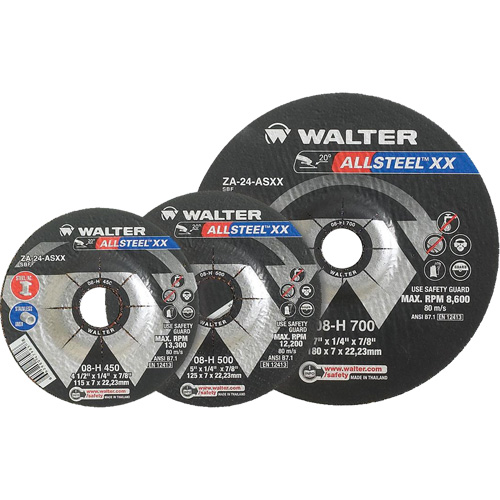 Meules &agrave; moyeu d&eacute;port&eacute; ALLSTEEL Xtra, 9" x 1/4", Arbre 7/8", Type 27 Air Extreme Inc.