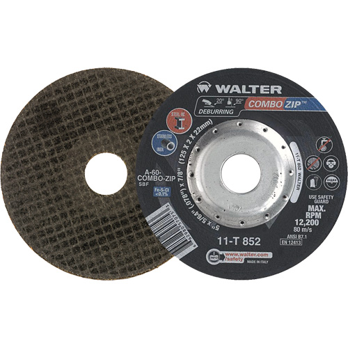 Meules &agrave; tronçonner renforc&eacute;es pour meuleuse &agrave; angle droit - Combo Zip, 5" x 5/64", Arbre de 7/8", Type 27 Air Extreme Inc.