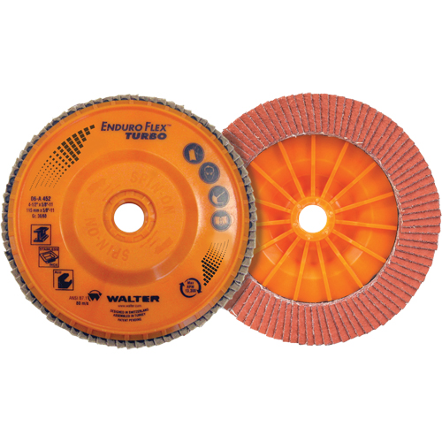 Enduro-Flex Turbo Flap Disc, 4-1/2" x 5/8"-11, Type 27S, 36/60 Grit, Ceramic Air Extreme Inc.