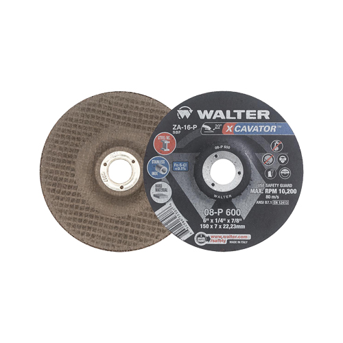 XCAVATOR Grinding Wheel, 6" x 1/4", 7/8" Arbor, Zirconium, Type 27 Air Extreme Inc.