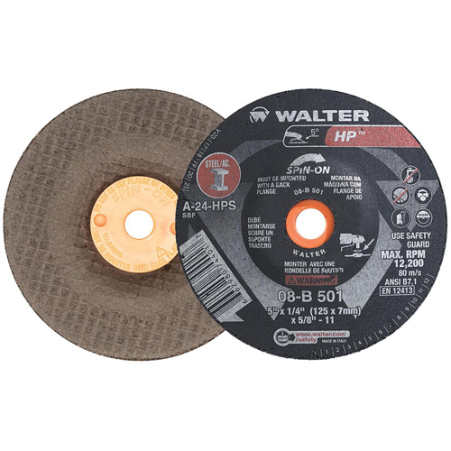 Meule HP vissable, 5" x 1/4", Arbre 5/8"-11, Type 28S Air Extreme Inc.