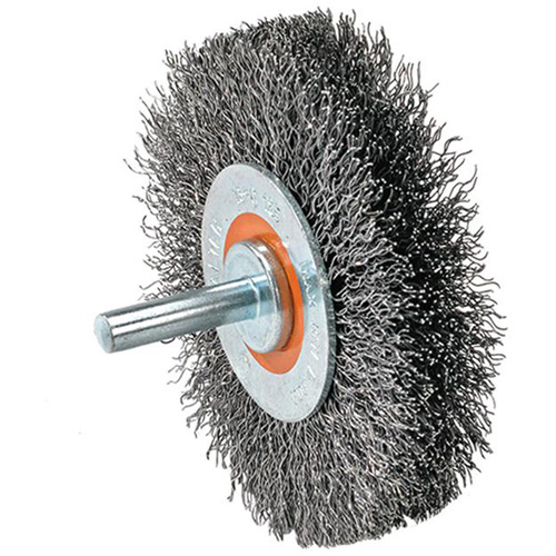 Mounted Crimped Wire Wheel, 4" Dia., 0.0118" Fill Air Extreme Inc.