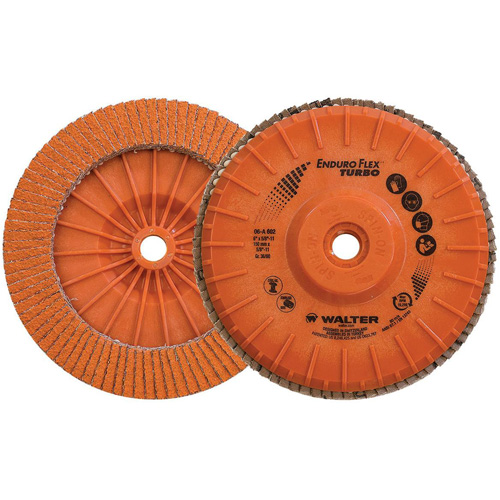 Enduro-Flex Turbo Flap Disc, 6" x 5/8"-11, Type 27S, 36/60 Grit, Ceramic Air Extreme Inc.