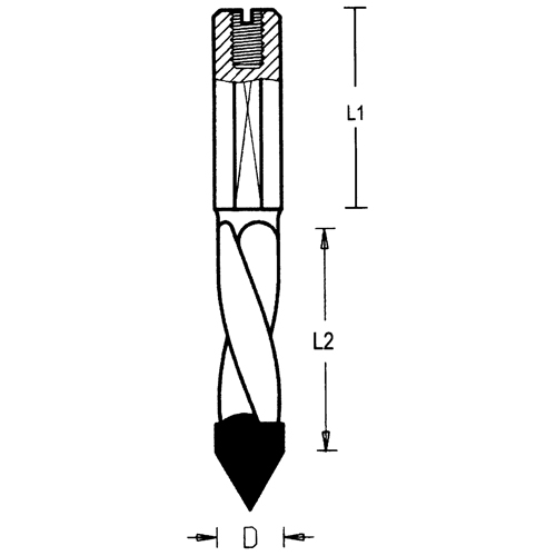 Forets pour trou de passage &agrave; pointes au carbure, Diam&egrave;tre de 5 mm Air Extreme Inc.