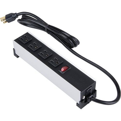 Indoor Brushed Aluminum Power Bar, 4 Outlet(s), 6' Air Extreme Inc.