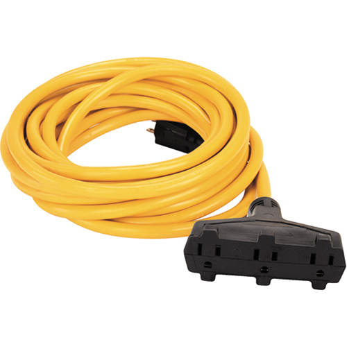 Vinyl Extension Cord, Outdoor, SJTW, 14/3 AWG, 15 A, 3 Outlet(s), 50' Air Extreme Inc.