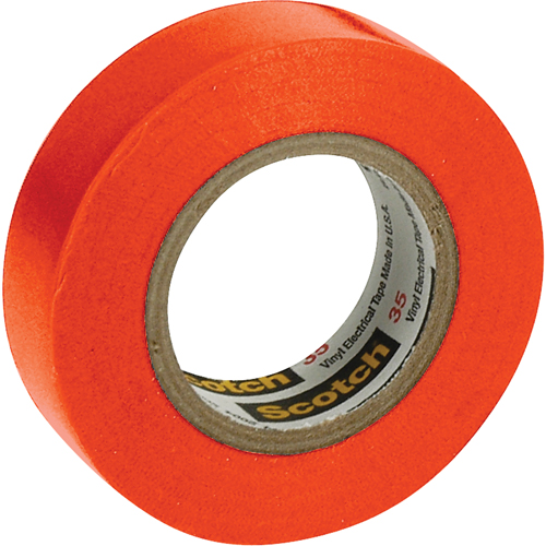 Scotch&reg; 35 Colour Coded Tape, 12.7 mm (1/2") x 20.1 m (66'), Orange, 7 mils Air Extreme Inc.