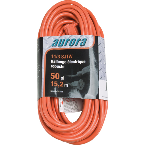 Cordon rallonge en vinyle, Ext&eacute;rieur, SJTW, AWG 14/3, 15 A, 50' Air Extreme Inc.