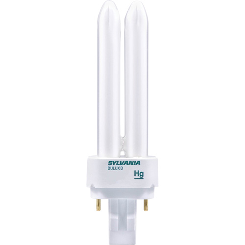 Dulux&reg; D Preheat Double-Tube Compact Fluorescent Lamp, D (T4), 26 W, 4100 K, G24Q-3 Base, 10000 hrs. Air Extreme Inc.