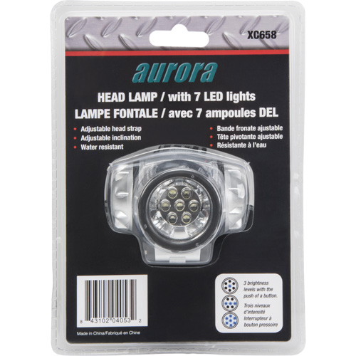 Lampe frontale, DEL, 28 lumens, 20 hres de fonctionnement, piles AAA Air Extreme Inc.
