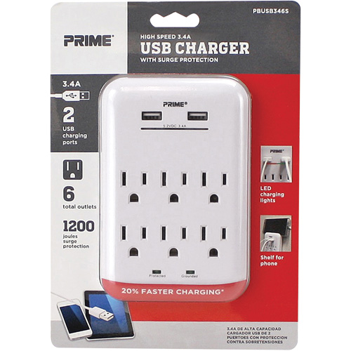 Prime&reg; USB Charger with Surge Protector Air Extreme Inc.