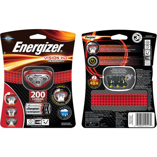 Lampe frontale Vision, DEL, 200 lumens, 8,5 hres de fonctionnement, piles AAA Air Extreme Inc.