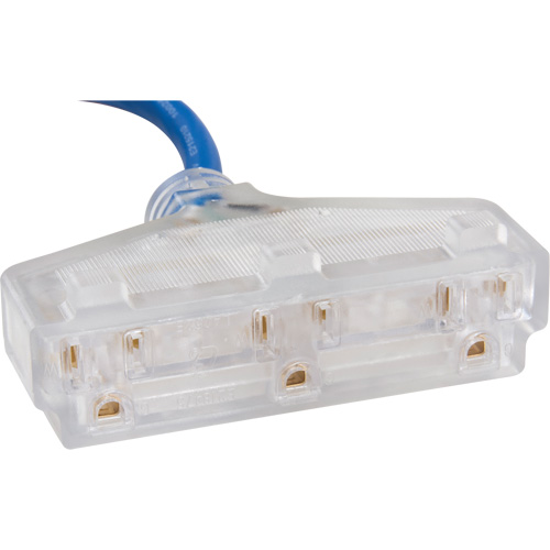 TPE-Rubber Extension Cord with Light Indicator, All-Weather, SJEOW, 14/3 AWG, 15 A, 3 Outlet(s), 25' Air Extreme Inc.