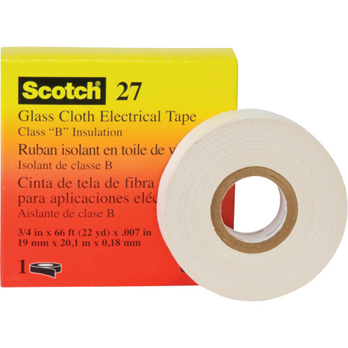 Scotch&reg; 27 Glass Cloth Electrical Tape, 12 mm (1/2") W x 20 m (66') L Air Extreme Inc.