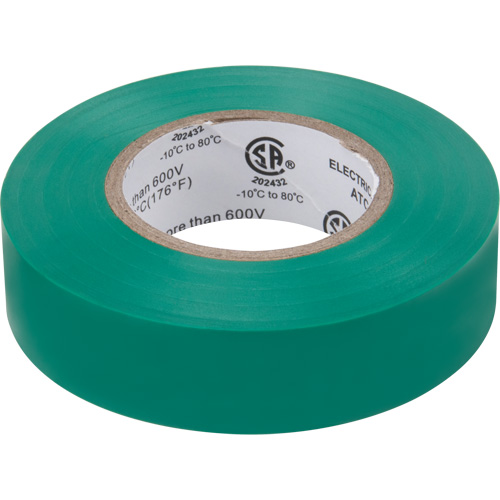 Electrical Tape, 19 mm (3/4") x 18 M (60'), Green, 7 mils Air Extreme Inc.
