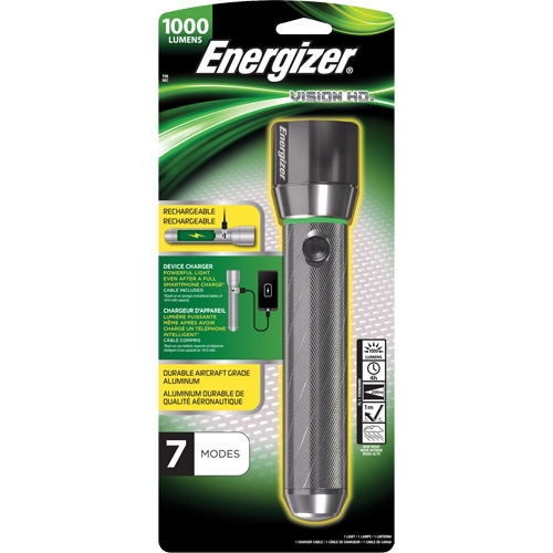 Vision HD Focus Flashlight, LED, 1000 Lumens, Rechargeable Batteries Air Extreme Inc.