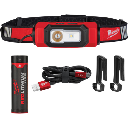 Lampe USB pour casque de s&eacute;curit&eacute; Beacon, DEL, 600 lumens, 2 hres de fonctionnement, piles Rechargeable Air Extreme Inc.