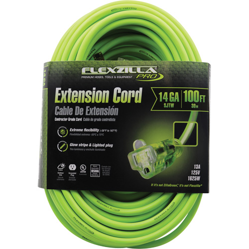 Cordon rallonge industriel Flexzilla Pro, Toutes saisons, SJTW, AWG 14/3, 15 A, 100' Air Extreme Inc.