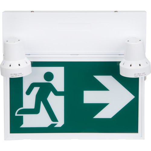 Running Man Sign with Security Lights, LED, Battery Operated/Hardwired, 12-1/10" L x 11" W, Pictogram Air Extreme Inc.