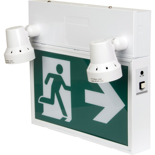 Running Man Sign with Security Lights, LED, Battery Operated/Hardwired, 12-1/10" L x 11" W, Pictogram Air Extreme Inc.