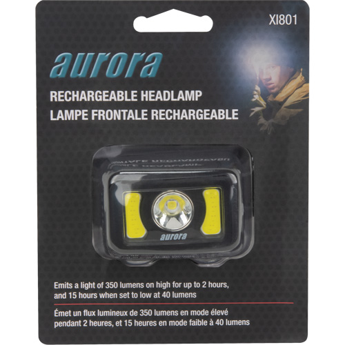 Lampe frontale, DEL, 350 lumens, 2 hres de fonctionnement, piles Rechargeable Air Extreme Inc.