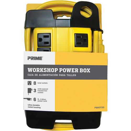 Workshop Power Box, 8 Outlet(s), 6', 15 Amps, 1875 W, 125 V Air Extreme Inc.