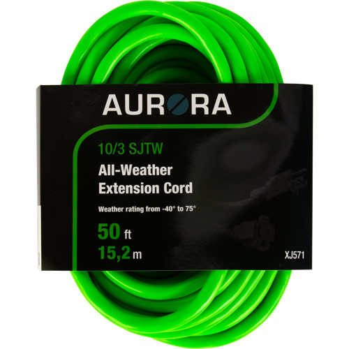 Industrial Extension Cord, All-Weather, SJTW, 10/3 AWG, 15 A, 50' Air Extreme Inc.