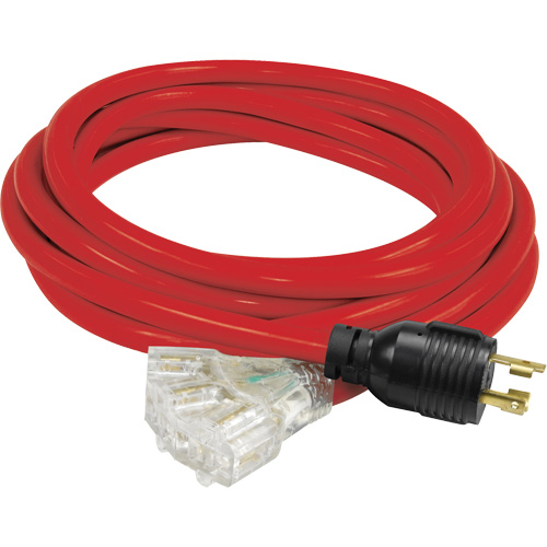 Rallonge pour g&eacute;n&eacute;ratrice avec triple fiche, STW, AWG 10, 3 prise(s), 25' Air Extreme Inc.