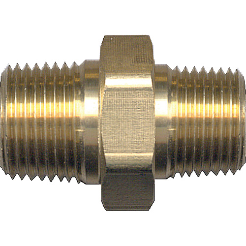 Reducing Hex Nipple, Brass, 1/4" x 1/8", NPT x NPT Air Extreme Inc.