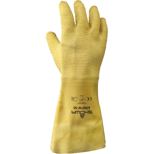 Gants pour usage g&eacute;n&eacute;ral 67NFW, 10/Grand, R&ecirc;vetement Latex de caoutchouc, Enveloppe en Coton Air Extreme Inc.