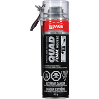 Mousse d'installation de portes & fen&ecirc;tres Quad Mousse, Canette a&eacute;rosol, Havane Air Extreme Inc.