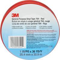 Ruban en vinyle pour travaux g&eacute;n&eacute;raux 764, 25,4 mm (1") la x 32,9 m (108') lo, 5 mils, Rouge Air Extreme Inc.